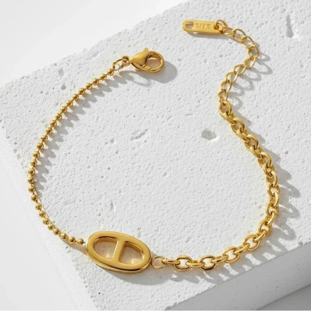 Multilayer Luxury Gold Bracelet Pig nose